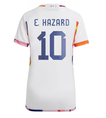 Belgia Eden Hazard #10 Bortedrakt Kvinner VM 2022 Kortermet
